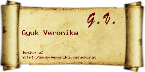 Gyuk Veronika névjegykártya